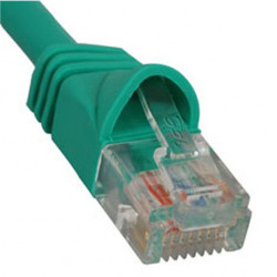 PATCH CORD, CAT 5e, MOLDED BOOT, 1' GN