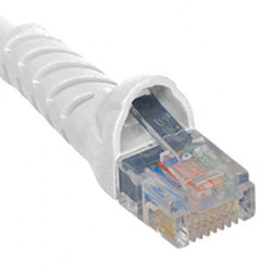 PATCH CORD, CAT 5e, MOLDED BOOT, 14' WH