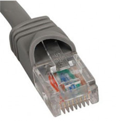 PATCH CORD, CAT 6, BOOT, 1' GY