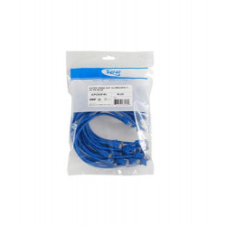25 PK PATCH CORD,CAT 6,MOLDED,10ft BLUE