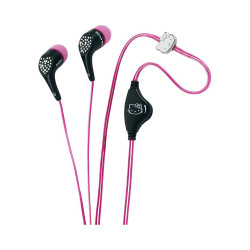 Spectra KT2081PB Hello Kitty Jeweled Earbud Headphones - Pink