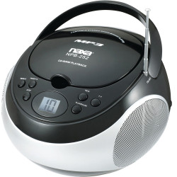 Naxa Portable MP3/CD Player with AM/FM Stereo Radio- Black