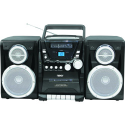 Naxa Portable CD Player with AM/FM Stereo Radio Cassette Player/Recorder and amp; Twin Detachable Speakers